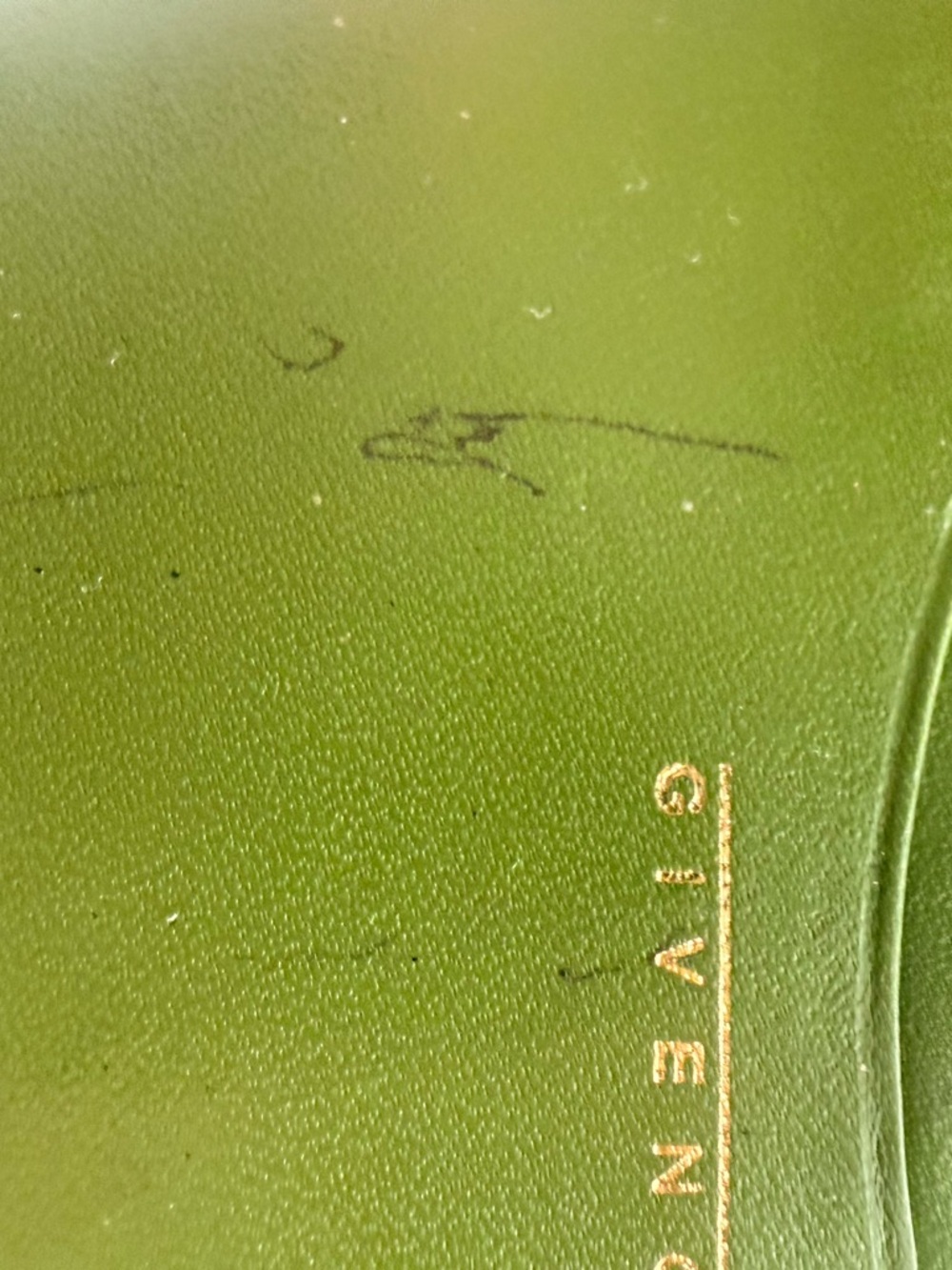 Givenchy Authentic Vintage Olive Green ostrich and smooth Leather Wallet - Picture 4 of 12